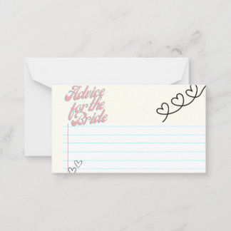 Advieskaarten voor de Bruid Advieskaart