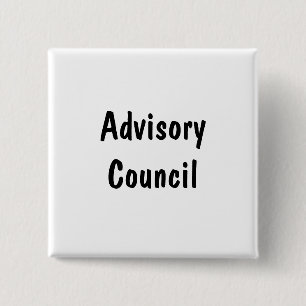 Adviesraad Vierkante Button 5,1 Cm