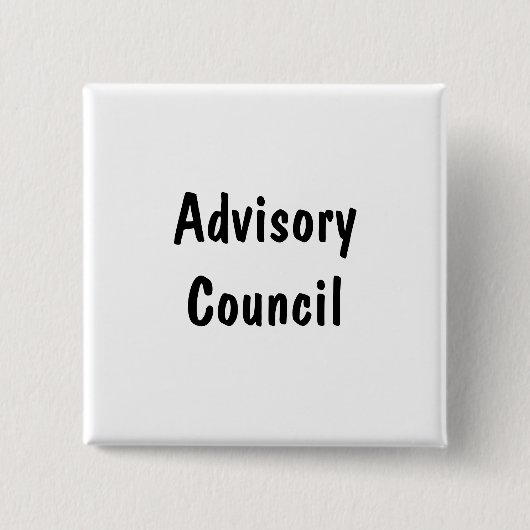 Adviesraad Vierkante Button 5,1 Cm (Voorkant)