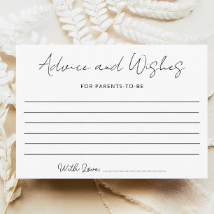 Advieswensen voor ouders om baby shower-spellen te kaart