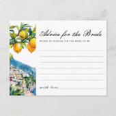 Adviezen Amalfi Lemon Vrijgezellenfeest Informatiekaartje (Voorkant)