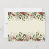 Adviezenkaart Winter | Botanische spelkaart voor b Bedankkaart (Achterkant)