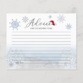 Adviezenkaarten voor de Santa Baby Budget Baby sho (Voorkant)