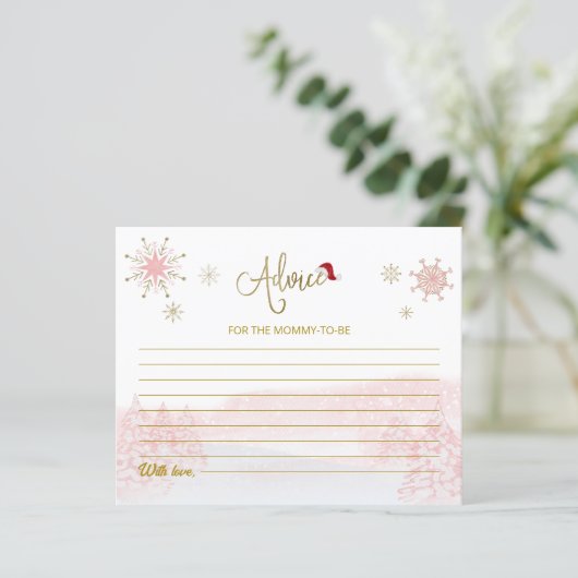 Adviezenkaarten voor de Santa Baby Budget Baby sho (Staand voorkant)