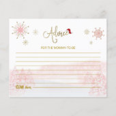 Adviezenkaarten voor de Santa Baby Budget Baby sho (Voorkant)