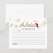 Adviezenkaarten voor de Santa Baby Budget Baby sho (Voorkant / Achterkant)