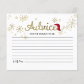 Adviezenkaarten voor de Santa Baby Budget Baby sho (Voorkant)