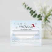 Adviezenkaarten voor de Santa Baby Budget Baby sho (Staand voorkant)