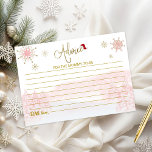 Adviezenkaarten voor de Santa Baby Budget Baby sho<br><div class="desc">Schattige kalligrafie met sneeuwvlokken,  uitnodigingen voor babydouches met een winterthema. Gemakkelijk aan te passen met uw details. Controleer het collectie om passende punten als omslagkaarten te vinden.</div>