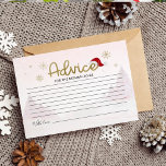 Adviezenkaarten voor de Santa Baby Budget Baby sho<br><div class="desc">Adviezenkaarten voor de Santa Baby Budget Baby shower</div>