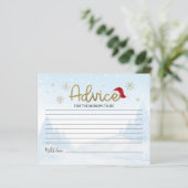 Adviezenkaarten voor de Santa Baby Budget Baby sho (Staand voorkant)