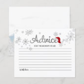 Adviezenkaarten voor de Santa Baby Budget Baby sho (Voorkant / Achterkant)