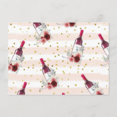 Adviseer de bruid om rode wijn bloemig te zijn informatiekaartje (Achterkant)