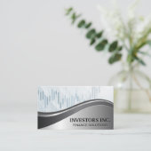 Adviseur beleggingsfinanciering | kandelaardiagram visitekaartje (Staand voorkant)