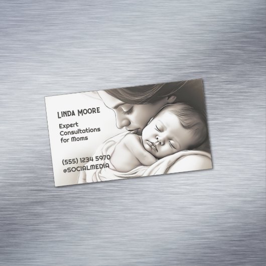 Adviseur borstvoeding magnetisch visitekaartje (Voorbeeld)
