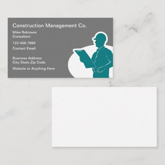 adviseur bouwbeheer visitekaartje (Voorkant / Achterkant)