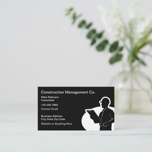 adviseur bouwbeheer visitekaartje (Staand voorkant)