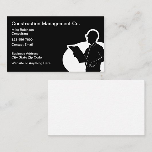 adviseur bouwbeheer visitekaartje (Voorkant / Achterkant)