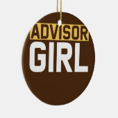 Adviseur financieel adviseur vrouwen in financiën keramisch ornament (Rechts)