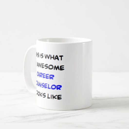 adviseur in de loopbaan, geweldige koffiemok (Voorkant links)