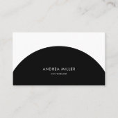 Adviseur Minimalist Zwart-Wit Boog QR Code Visitekaartje (Voorkant)