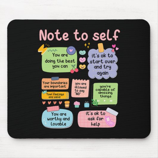 Adviseur Note for Self Mental Health School Psycho Muismat (Voorkant)