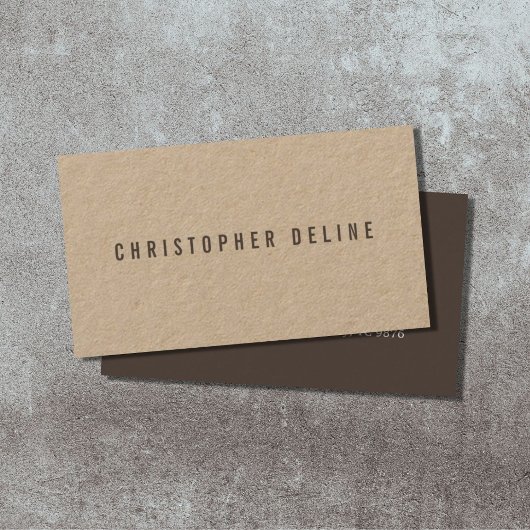 Adviseur over modern crèmekleurig bruin Kraft Visitekaartje