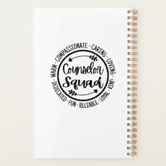 Adviseur Squad School Counsling Teacher Planner (Achterkant)