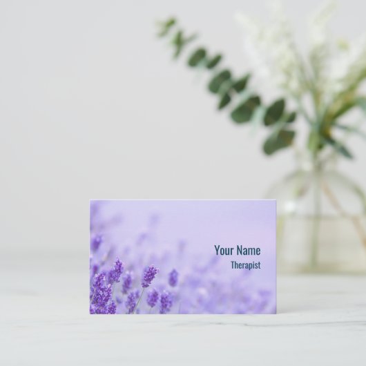  adviseur therapeut lavender visitekaartje (Staand voorkant)