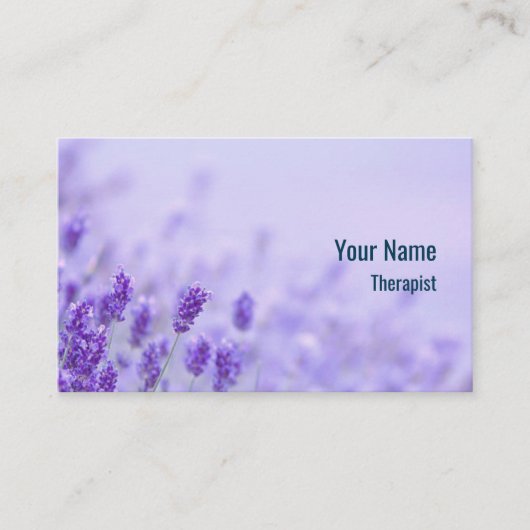  adviseur therapeut lavender visitekaartje (Voorkant)