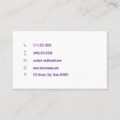  adviseur therapeut paars visitekaartje (Achterkant)