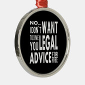 Adviseur van advocaat - gratis juridisch advies - metalen ornament (Rechts)