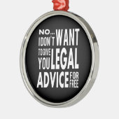 Adviseur van advocaat - gratis juridisch advies - metalen ornament (Links)