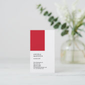 Adviseur van de moderne Red White Trendy Manager Visitekaartje (Staand voorkant)