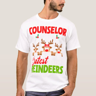 Adviseur van de Schattigee rendieren kerstbalies T-shirt