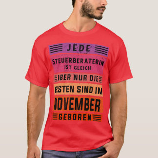 Adviseur verjaardag november geboren accountant 2 t-shirt