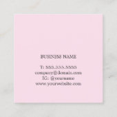 Adviseur voor modern elegant Roos PRINTED Kraft Pa Vierkante Visitekaartje (Achterkant)