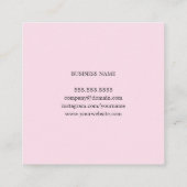 Adviseur voor modern elegant Roos PRINTED Kraft Pa Vierkante Visitekaartje (Achterkant)