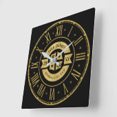 Advocaat 20XX procureur bij wet | Elegant Gold Bla Vierkante Klok (Hoek)