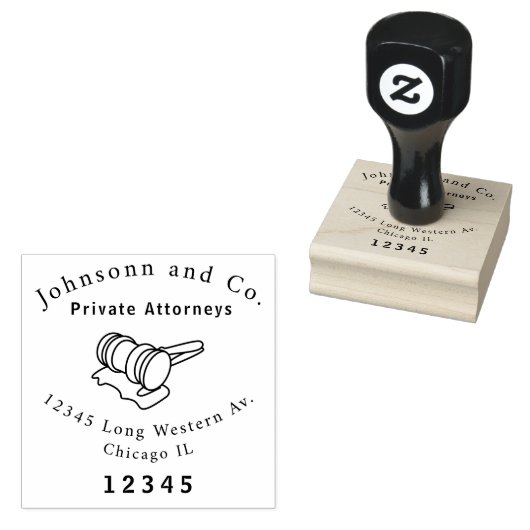 Advocaat, advocaat, advocaat rubberstempel (Gestempeld)
