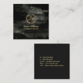 Advocaat advocaat aquarel zwart en goud vierkante visitekaartje (Voorkant / Achterkant)