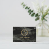 Advocaat advocaat aquarel zwart en goud visitekaartje (Staand voorkant)