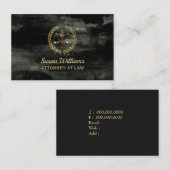 Advocaat advocaat aquarel zwart en goud visitekaartje (Voorkant / Achterkant)