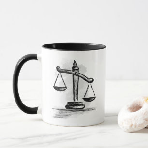 Advocaat. Advocaat bij de wet. Cadeau. Rechtspraak Mok