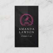 advocaat | advocaat | Court Gavel Logo Afsprakenkaartje (Voorkant)