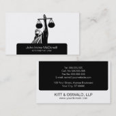 Advocaat/advocaat Elegant Professional Visitekaartje (Voorkant / Achterkant)