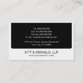 Advocaat/advocaat Elegant Professional Visitekaartje (Achterkant)