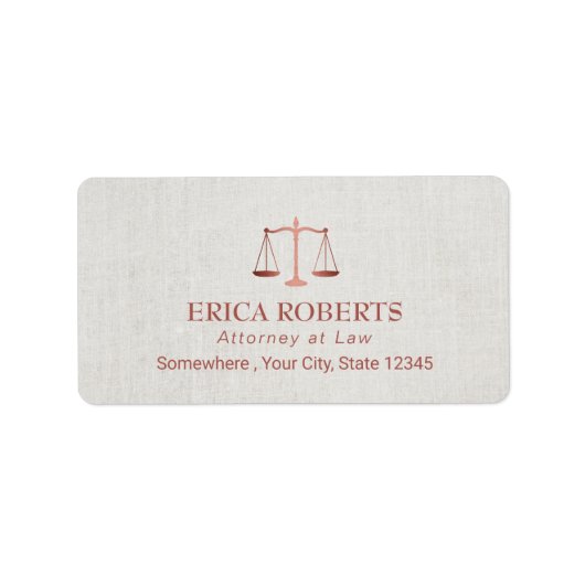 Advocaat Advocaat Folie Roos Goud Classy Linnen Etiket (Voorkant)