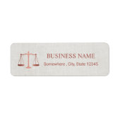 Advocaat Advocaat Folie Roos Goud Elegant Linnen Etiket (Voorkant)