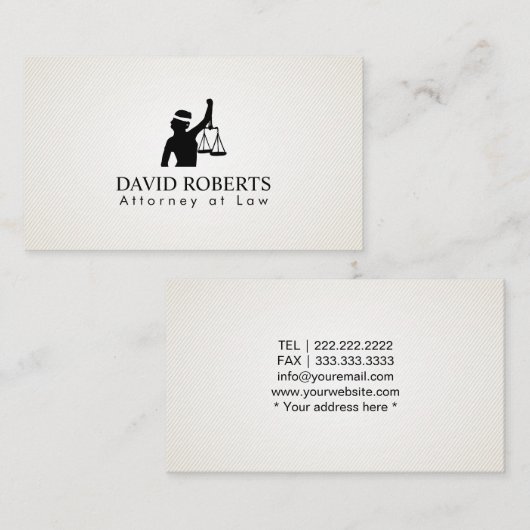 Advocaat advocaat-Logo voor rechtszaken Visitekaartje (Voorkant / Achterkant)